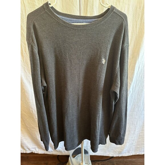 U.S. POLO ASSN Men’s 2XL / XXL Gray Crew Neck USPA Sweater - Picture 1 of 8